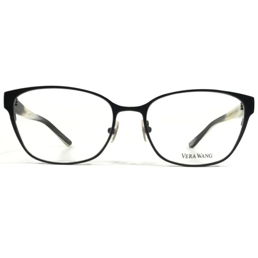 Vera Wang Eyeglasses Frames V305 BK Black Ivory Cat Eye Wire Rim 53-16-135
